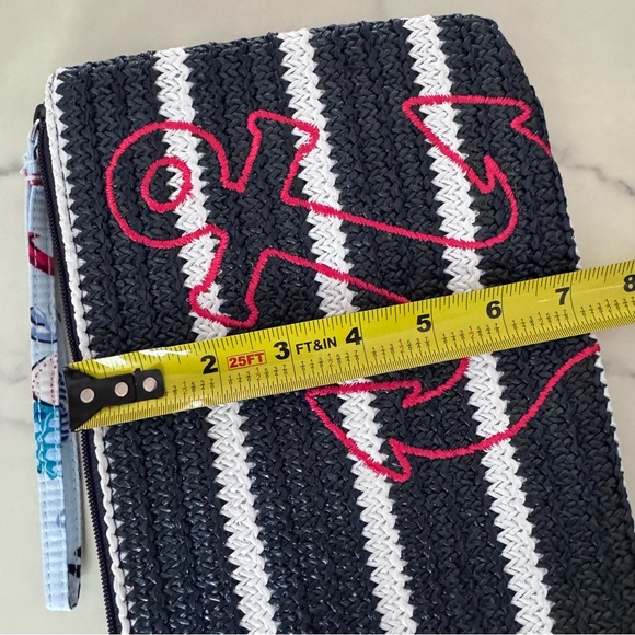 Vera Bradley Anchors Aweigh Straw Wristlet - Picture 6 of 7